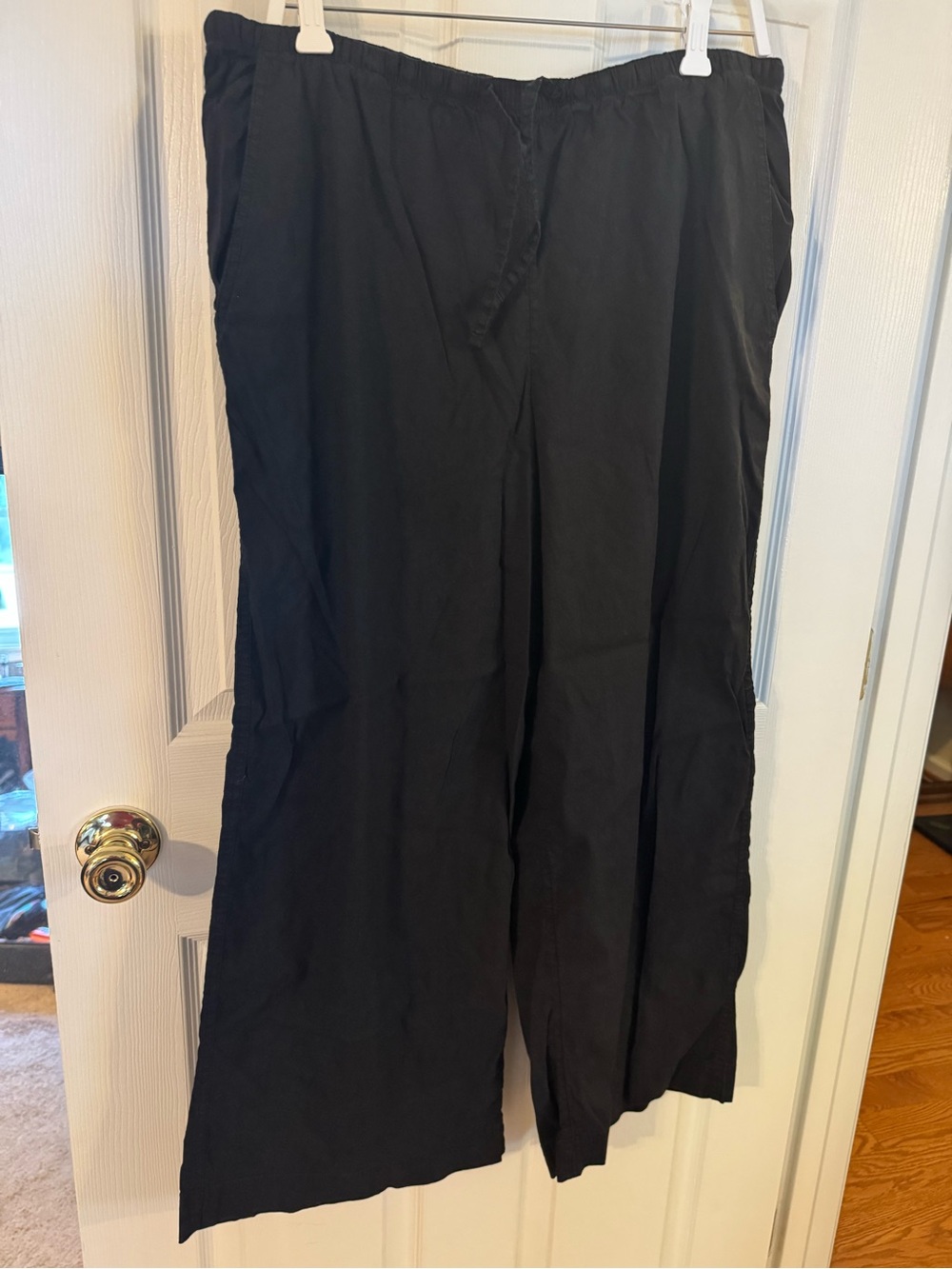 Athleta Black Wide-Leg Drawstring Pants